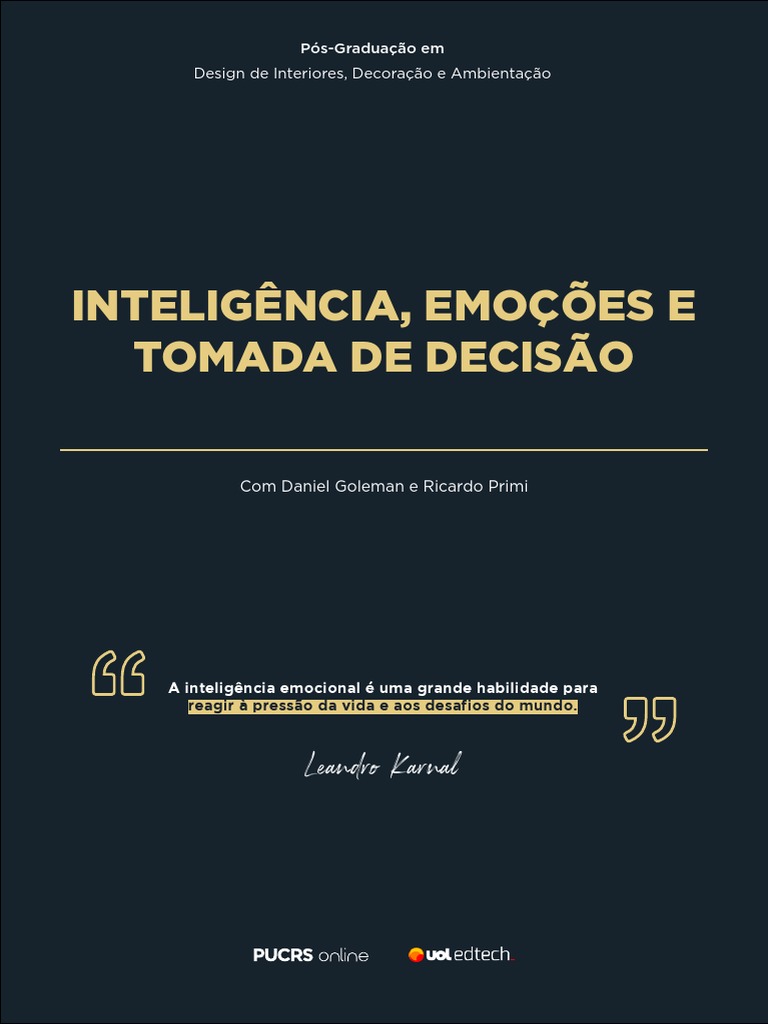 Livro Da Disciplina Inteligncia Emoes e Tomada de Deciso | PDF ...