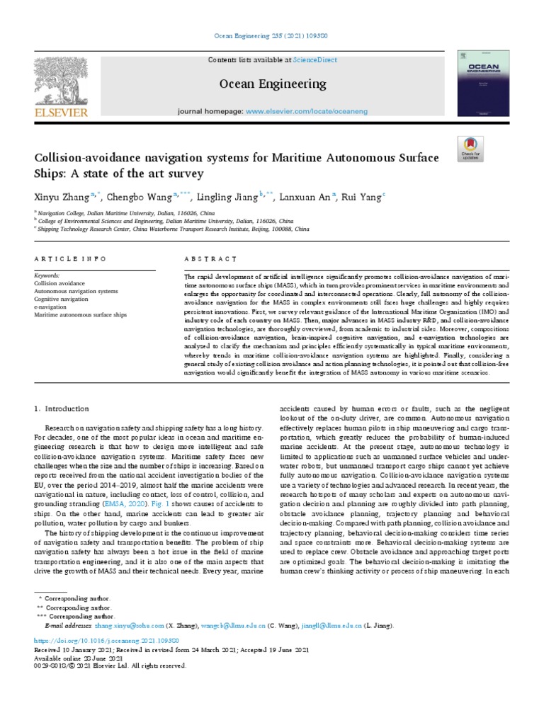 Autonomous Nautical Navigation | PDF | Ships | Radar