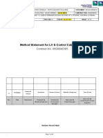 Method Statement For LV & Control Cable Laying at NGPD Site