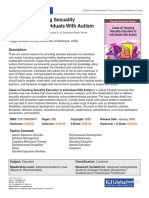 Cases On Teaching Sexuality Education To Individuals With Autism