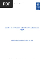 Handbook of Sample Interview Questions and Tests