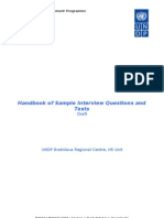 Handbook of Sample Interview Questions and Tests