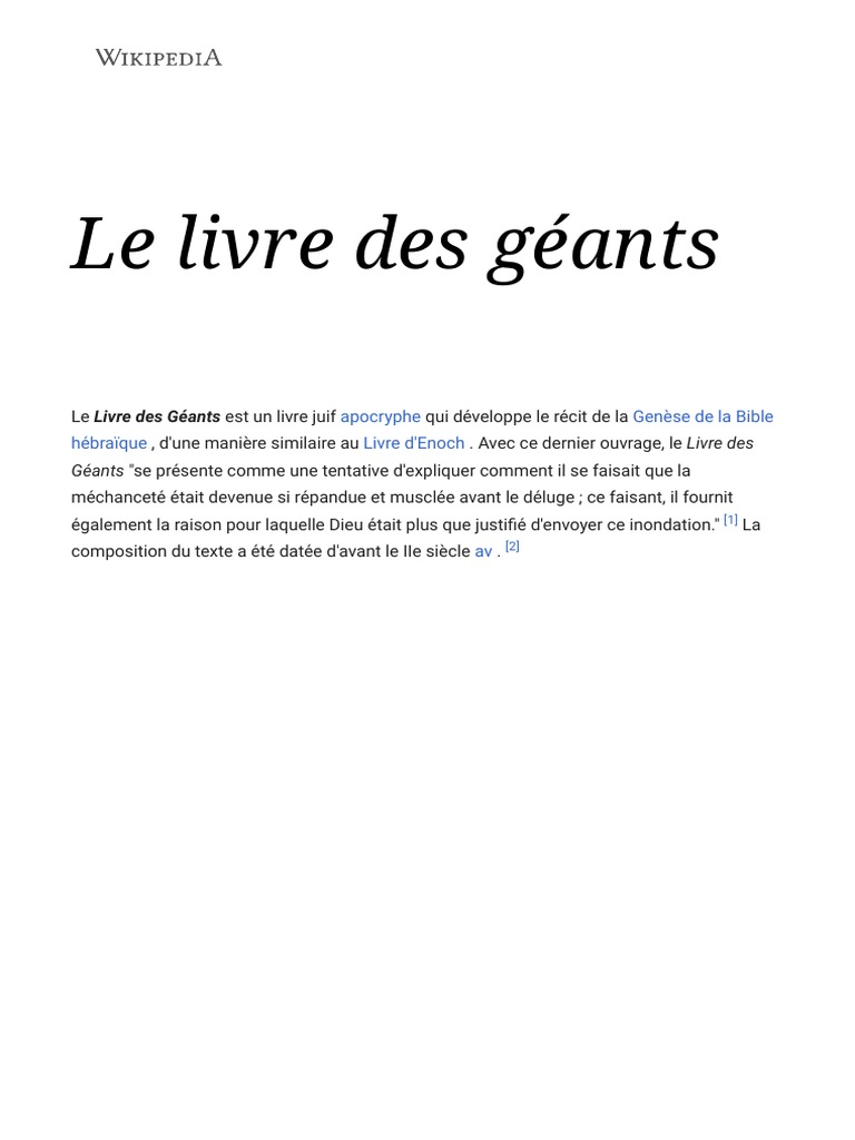Le Livre des Géants : Origines et Impact | PDF | Doctrines et croyances ...