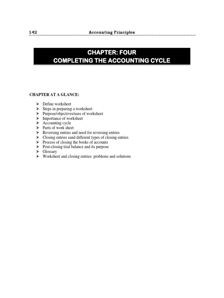 CH 4 Work Sheet2 | PDF | Debits And Credits | Expense