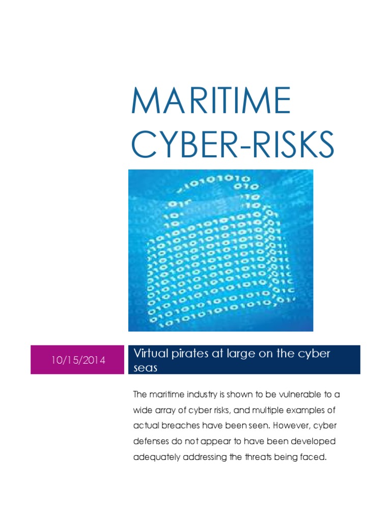 Maritime-Cyber-Risks-Virtual Pirates | PDF | Computer Security | Security