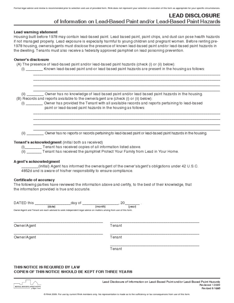 Lead Disclosure | PDF
