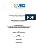 Aplicacion de La Metodologia Scrum en La Gestion y Desarrollo de Proyectos Caso de Estudio Empresas Consultoras de Software de Guayaquil