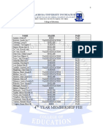 4TH Year College Membership Fee (2022-2023)