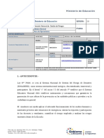 Informe simulacro sismo escuela San Rufino