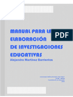 Manual para investigaciones educativas