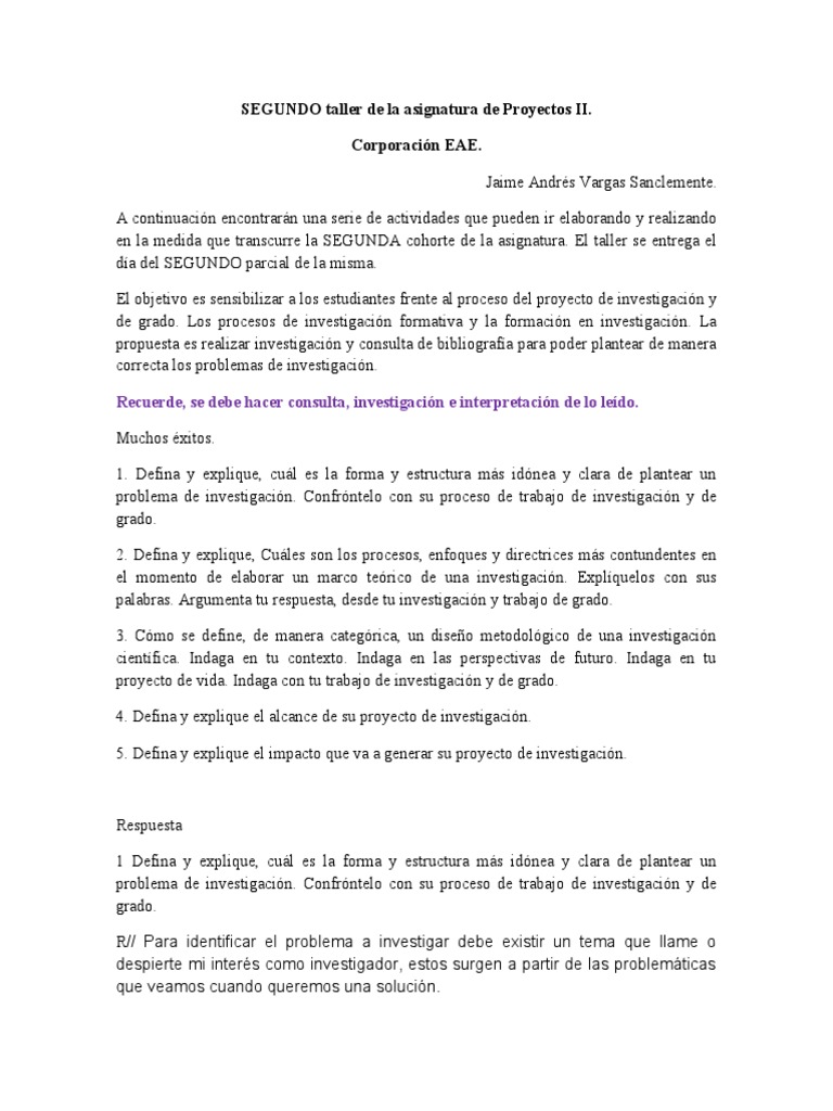 Actividades para el Taller de Proyectos II | PDF | Diseño | Paradigma