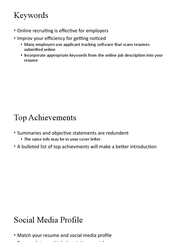 Optimize Resumes for Online Job Applications | PDF