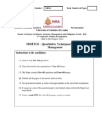 Quantitative Techniques For Disaster Managment