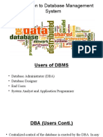 Introduction to Database Management System Users and Types