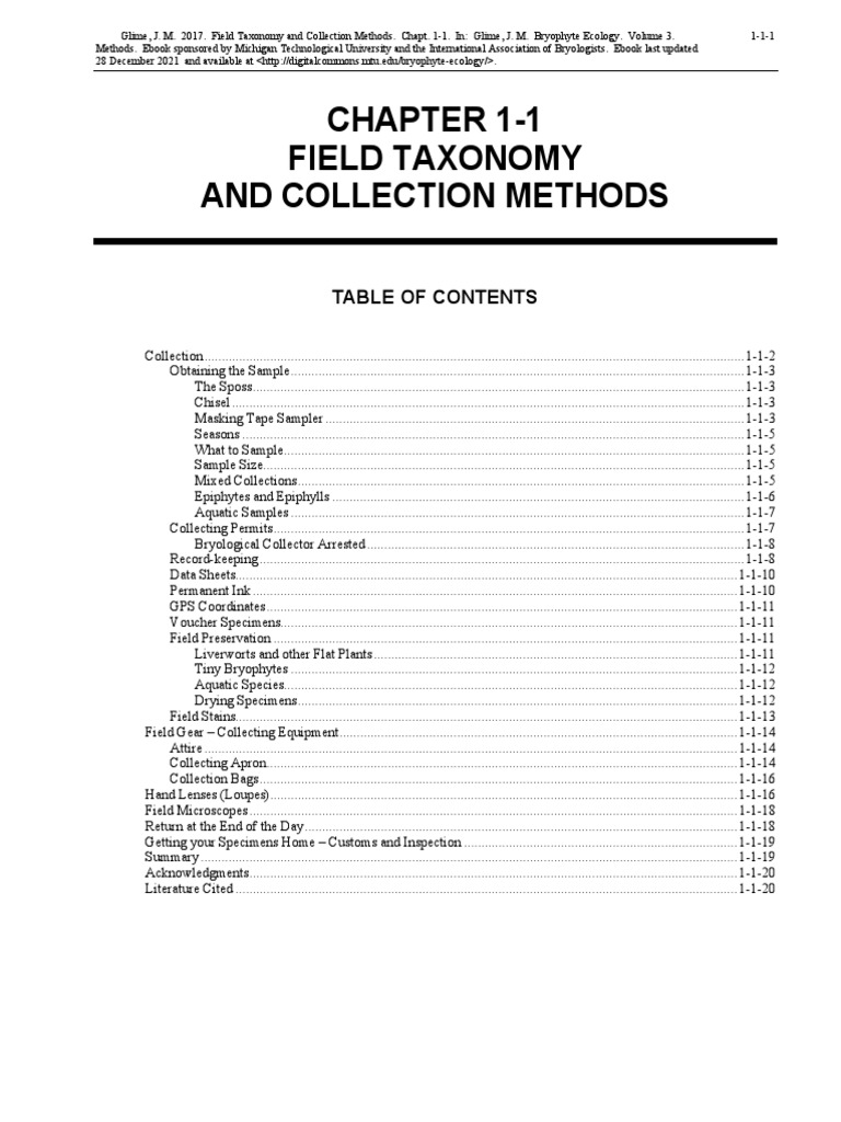 Chapter 1 - Field Taxonomy and Collection Methods | PDF | Trees | Species