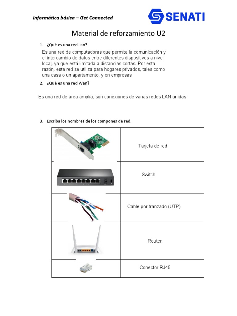 SINU-151 Unidad02 Material Reforzamiento | PDF | Red de computadoras ...