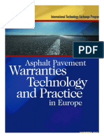 International Technology Exchange Program Summary Report on Asphalt Pavement Warranties