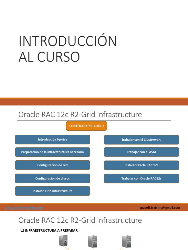 Curso Oracle RAC 12c R2: Infraestructura | PDF | Informática | Tecnología