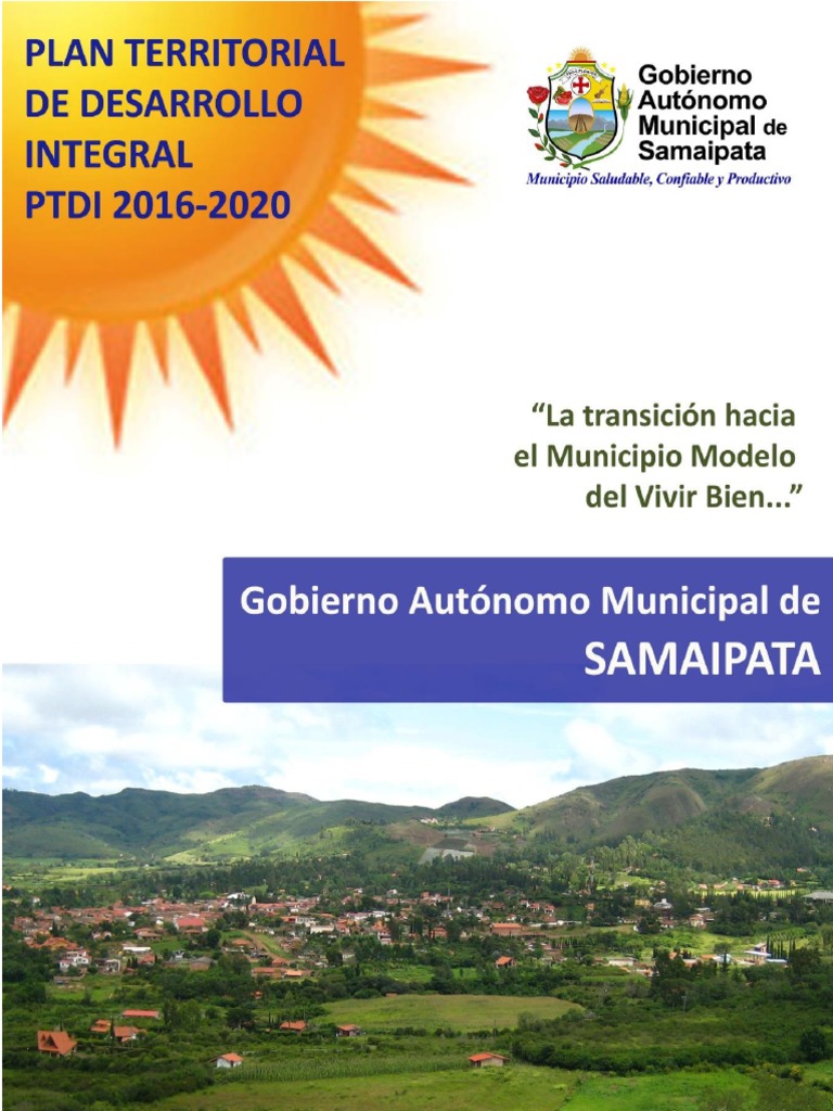 Plan de Desarrollo Samaipata 2016-2020 | PDF | Bolivia | Planificación
