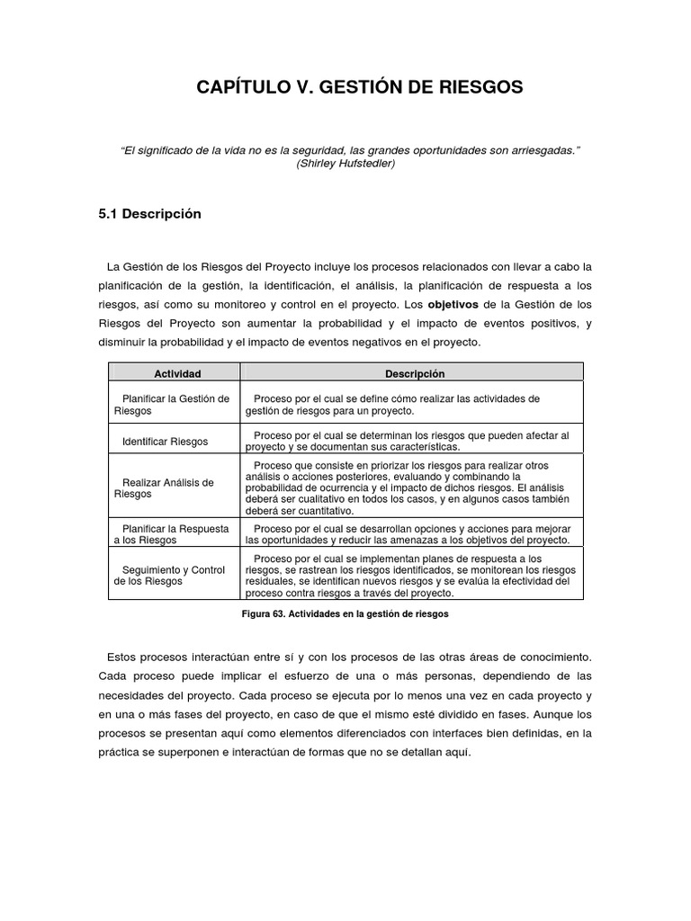 Gestion De Riesgos Pdf Riesgo Planificación