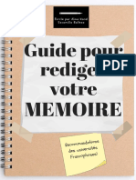 Guide Pour Rediger Votre Memoire