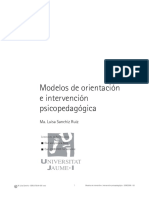 Modelos de Orientación E INTERVENCION PSICOPEDAGOGICA 1P