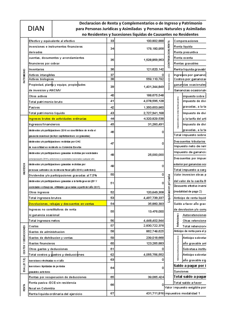 Instructivo Formulario 110 Impuestos