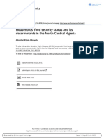 Households' Food Security Status and Its Determinants in The North-Central Nigeria