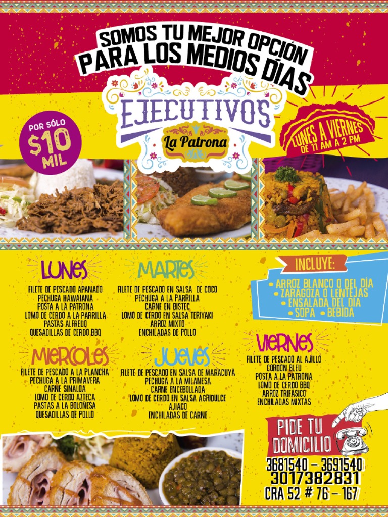 La Patrona Menu Web LQ 2.3 2018 | PDF | Ginebra | Cocina norteamericana