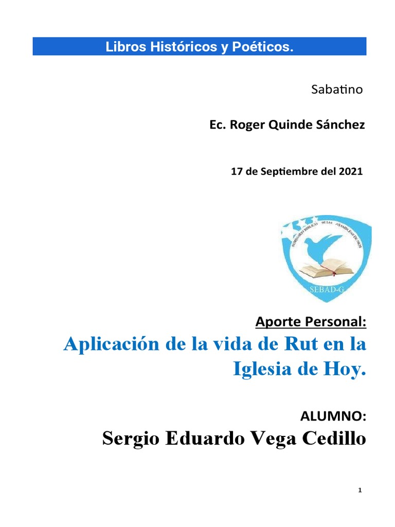 Lecciones de la vida de Rut en la fe | PDF | Cristo (título) | Iglesia ...