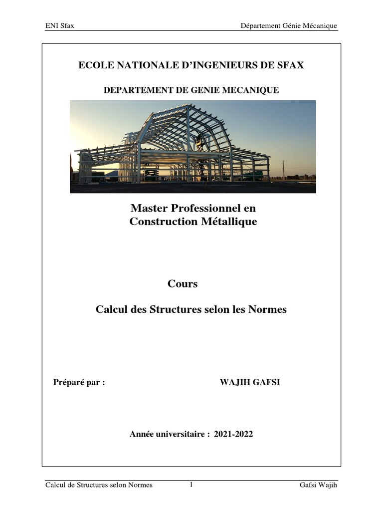 Calcul des Structures Métalliques Normées | PDF | Flambage | Contrainte ...