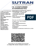 Acta Conforme #610400032703: Descarga Tu Acta Digital Escaneando El Código QR, Desde Cualquier Celular... !!!