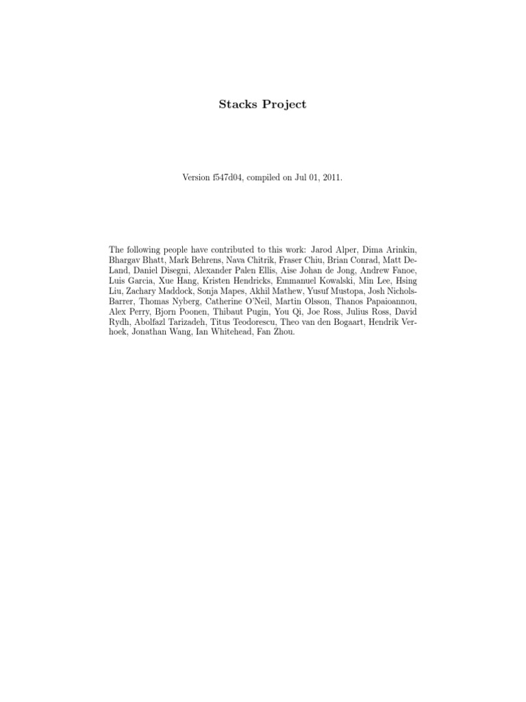 Stacks Project: Set Theory & Categories | PDF | Ring (Mathematics)