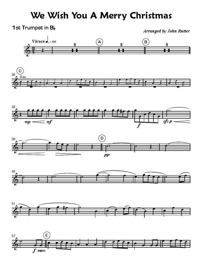 Traditional We Wish Youa Merry Christmas1 (Brass Quintet) PDF