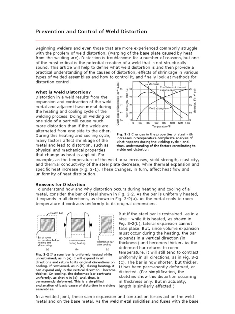 Controlling Weld Distortion Techniques | PDF | Welding | Construction