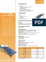 Calentador Solar Ficha Tecnica