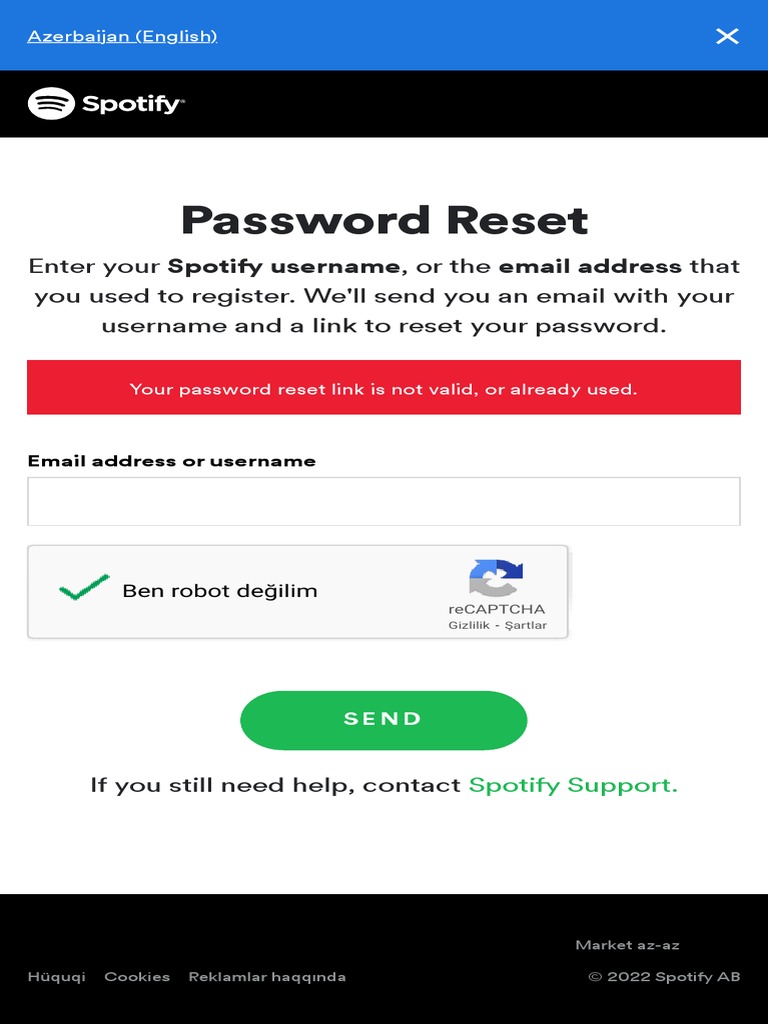 Spotify Password Reset Instructions | PDF