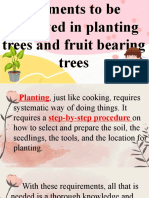 Elements To Be Observed in Planting