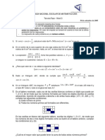 Olimpiada Nacional Escolar de Matemática 2005 Tercera Fase - Nivel 3