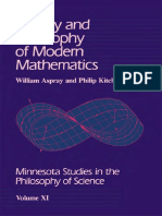 (Minnesota Studies in the Philosophy of Science 11) William Aspray, Philip Kitcher - History and Philosophy of Modern Mathematics-University of Minnesota Press (1988)