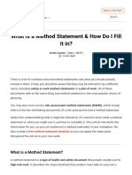 What Is A Method Statement - Free Downloadable Template