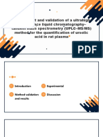 Stage Au Labo 082020-042021 - Development and Validation of A LC-MS Method