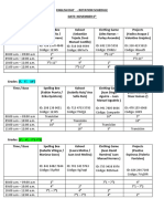 Rotation Schedule - English Day