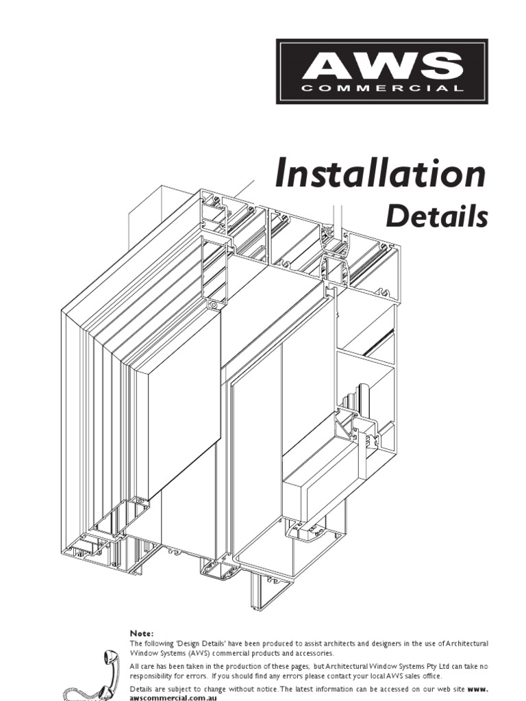 AWSCommercial Installation | PDF | Framing (Construction) | Door