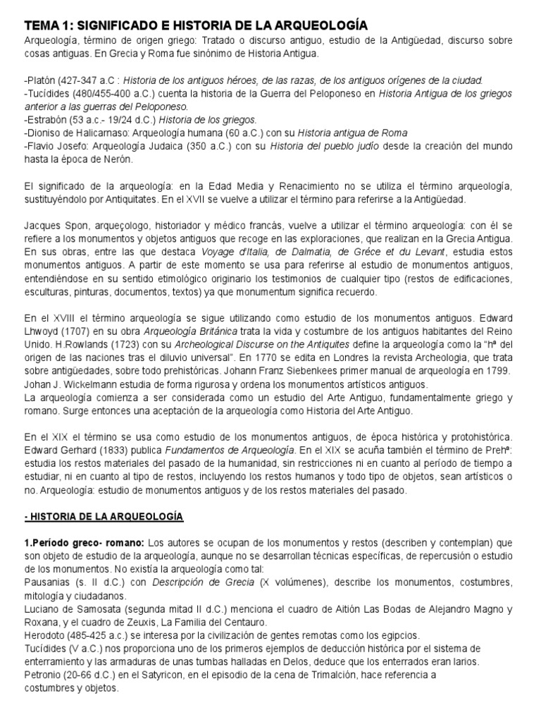 Historia De La Arqueologia Pdf Arqueología Antropología