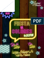 Invitación Fiesta de Colores