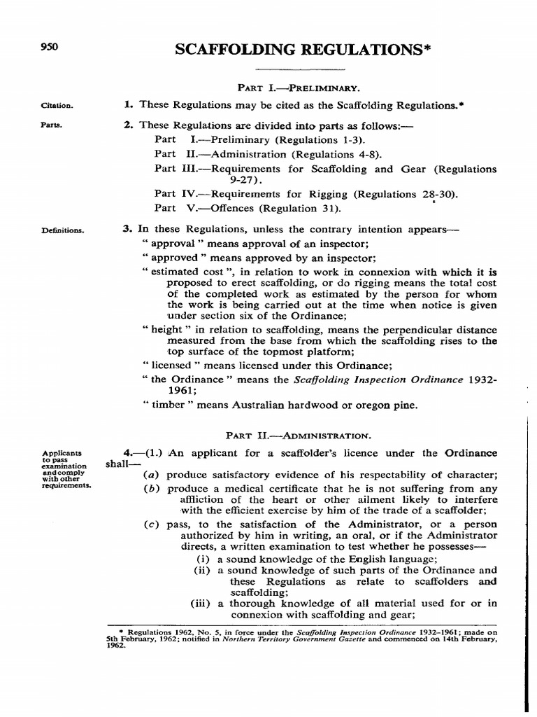 Scaffolding Regulations PDF Scaffolding Lumber