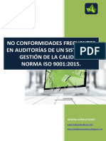 No Conformidades Frecuentes ISO 9001 2015