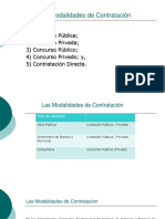 Modalidades contratación pública