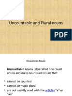 Uncountable and Plural Nouns
